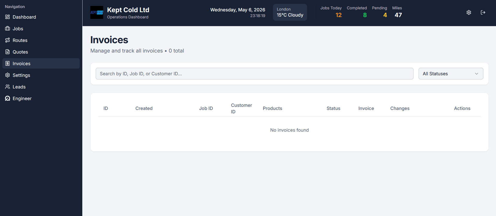 Invoices module